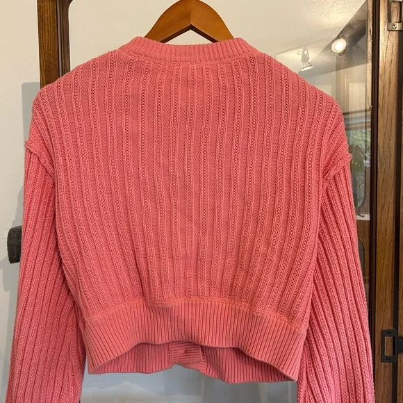 Free people all yours knit cardigan in pink - Picture 9 of 9